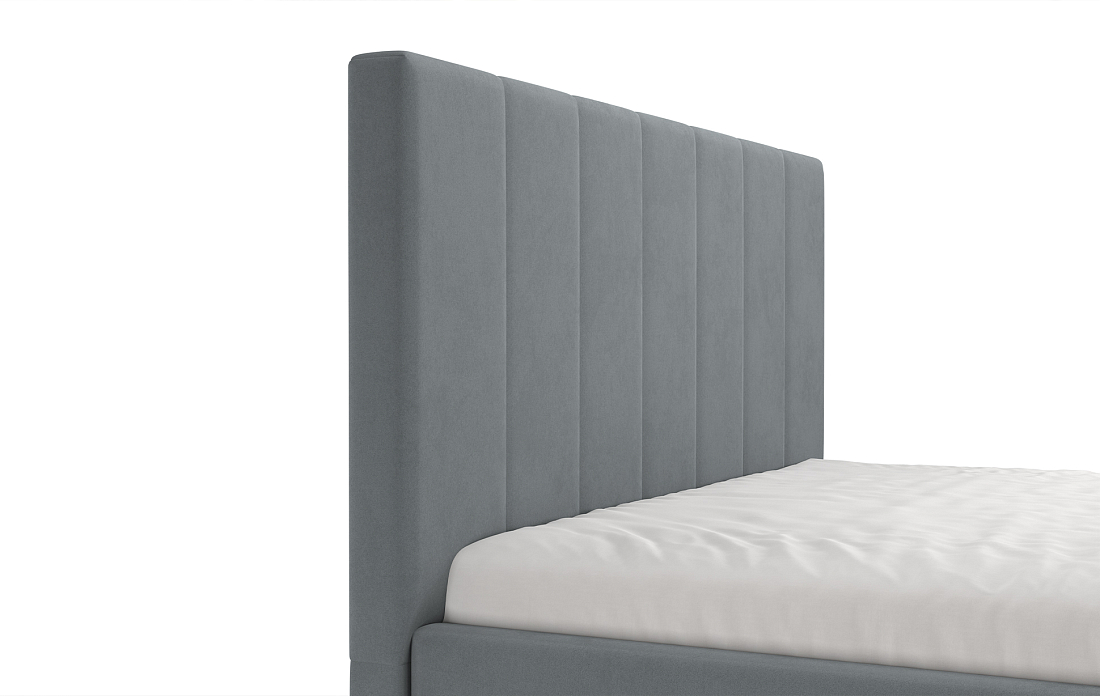 Кровать Брэнда (ш.1400) микровелюр Китон 711 серый